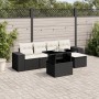 Set de sofás de jardín 6 piezas y cojines ratán sintético negro by vidaXL, Garden sets - Ref: Foro24-3269126, Price: 377,58 €...