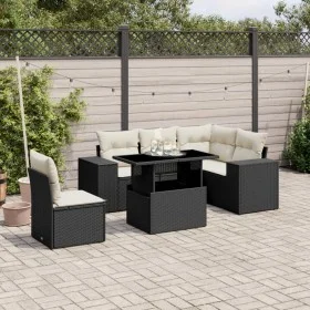 Set de sofás de jardín 6 piezas y cojines ratán sintético negro by vidaXL, Garden sets - Ref: Foro24-3269166, Price: 439,56 €...