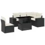 6-teiliges Gartensofa-Set und Kissen aus schwarzem Kunststoff-Rattan. von vidaXL, Gartensets - Ref: Foro24-3269166, Preis: 43...