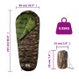 Camping Mumienschlafsack für Erwachsene 3 Jahreszeiten von vidaXL, Schlafsack - Ref: Foro24-94469, Preis: 34,61 €, Rabatt: %