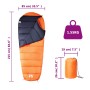 Camping Mumienschlafsack für Erwachsene 3 Jahreszeiten von vidaXL, Schlafsack - Ref: Foro24-94476, Preis: 38,14 €, Rabatt: %