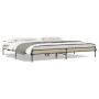 Estructura cama madera ingeniería metal roble Sonoma 200x200 cm de vidaXL, Camas y somieres - Ref: Foro24-844997, Precio: 95,...