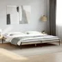 Estructura cama madera ingeniería metal roble Sonoma 200x200 cm de vidaXL, Camas y somieres - Ref: Foro24-844997, Precio: 85,...