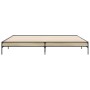 Estructura cama madera ingeniería metal roble Sonoma 200x200 cm de vidaXL, Camas y somieres - Ref: Foro24-844997, Precio: 95,...