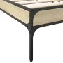Estructura cama madera ingeniería metal roble Sonoma 200x200 cm de vidaXL, Camas y somieres - Ref: Foro24-844997, Precio: 85,...