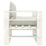Wooden pallet sofa for garden with beige cushions by vidaXL, Outdoor sofas - Ref: Foro24-3052420, Price: 109,21 €, Discount: %