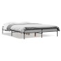 Estructura cama madera ingeniería metal gris Sonoma 120x190 cm de vidaXL, Camas y somieres - Ref: Foro24-845049, Precio: 83,20 €