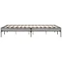 Sonoma-graues Metall-Holzwerkstoff-Bettgestell, 120 x 190 cm von vidaXL, Betten und Lattenroste - Ref: Foro24-845049, Preis: ...