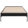 Estructura de cama madera de ingeniería y metal negra 75x190 cm de vidaXL, Camas y somieres - Ref: Foro24-845056, Precio: 74,...