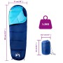 Camping Mumienschlafsack für Erwachsene 3 Jahreszeiten von vidaXL, Schlafsack - Ref: Foro24-94519, Preis: 29,95 €, Rabatt: %