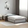 Sonoma gray metal engineered wood bed frame 75x190 cm by vidaXL, Beds and slatted bases - Ref: Foro24-845124, Price: 61,43 €,...
