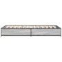Sonoma gray metal engineered wood bed frame 75x190 cm by vidaXL, Beds and slatted bases - Ref: Foro24-845124, Price: 61,43 €,...