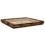 Bed frame with LED lights smoked oak wood 200x200 cm by vidaXL, Beds and slatted bases - Ref: Foro24-3281074, Price: 201,17 €...