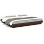Estructura de cama con luces LED madera roble marrón 200x200 cm de vidaXL, Camas y somieres - Ref: Foro24-3281076, Precio: 22...