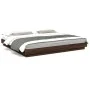 Estructura de cama con luces LED madera roble marrón 200x200 cm de vidaXL, Camas y somieres - Ref: Foro24-3281076, Precio: 21...