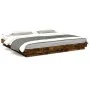 Bed frame with LED lights smoked oak wood 180x200 cm by vidaXL, Beds and slatted bases - Ref: Foro24-3281081, Price: 214,94 €...