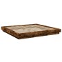 Bed frame with LED lights smoked oak wood 180x200 cm by vidaXL, Beds and slatted bases - Ref: Foro24-3281081, Price: 218,53 €...