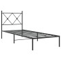 Estructura de cama con cabecero metal negro 75x190 cm de vidaXL, Camas y somieres - Ref: Foro24-376492, Precio: 71,64 €, Desc...