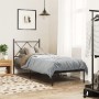 Estructura de cama con cabecero metal negro 75x190 cm de vidaXL, Camas y somieres - Ref: Foro24-376492, Precio: 71,64 €, Desc...
