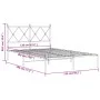 Bed frame with black metal headboard 120x190 cm by vidaXL, Beds and slatted bases - Ref: Foro24-376499, Price: 105,45 €, Disc...
