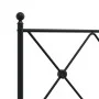 Bed frame with black metal headboard 135x190 cm by vidaXL, Beds and slatted bases - Ref: Foro24-376501, Price: 87,02 €, Disco...