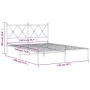 Estructura de cama con cabecero metal negro 135x190 cm de vidaXL, Camas y somieres - Ref: Foro24-376501, Precio: 88,05 €, Des...