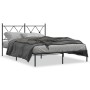 Bettgestell mit schwarzem Metallkopfteil 140x200 cm von vidaXL, Betten und Lattenroste - Ref: Foro24-376503, Preis: 114,65 €,...