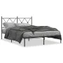 Estructura de cama con cabecero metal negro 140x200 cm de vidaXL, Camas y somieres - Ref: Foro24-376503, Precio: 112,83 €, De...