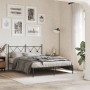 Bettgestell mit schwarzem Metallkopfteil 140x200 cm von vidaXL, Betten und Lattenroste - Ref: Foro24-376503, Preis: 114,65 €,...