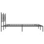 Bettgestell mit schwarzem Metallkopfteil 140x200 cm von vidaXL, Betten und Lattenroste - Ref: Foro24-376503, Preis: 114,65 €,...