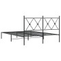 Estructura de cama con cabecero metal negro 140x200 cm de vidaXL, Camas y somieres - Ref: Foro24-376503, Precio: 114,54 €, De...