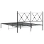 Estructura de cama con cabecero metal negro 140x200 cm de vidaXL, Camas y somieres - Ref: Foro24-376503, Precio: 112,83 €, De...