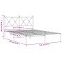 Bettgestell mit schwarzem Metallkopfteil 140x200 cm von vidaXL, Betten und Lattenroste - Ref: Foro24-376503, Preis: 114,65 €,...