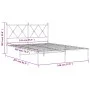 Bettgestell mit schwarzem Metallkopfteil 140x200 cm von vidaXL, Betten und Lattenroste - Ref: Foro24-376503, Preis: 112,83 €,...
