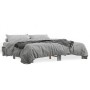 Sonoma gray metal engineered wood bed frame 180x200 cm by vidaXL, Beds and slatted bases - Ref: Foro24-3280225, Price: 133,54...