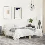 Sonoma oak metal engineered wood bed frame 150x200 cm by vidaXL, Beds and slatted bases - Ref: Foro24-3280233, Price: 121,24 ...