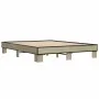 Sonoma oak metal engineered wood bed frame 150x200 cm by vidaXL, Beds and slatted bases - Ref: Foro24-3280233, Price: 121,24 ...