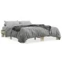 Sonoma oak metal engineered wood bed frame 150x200 cm by vidaXL, Beds and slatted bases - Ref: Foro24-3280233, Price: 121,24 ...