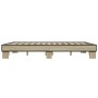 Estructura cama madera ingeniería metal roble Sonoma 150x200 cm de vidaXL, Camas y somieres - Ref: Foro24-3280233, Precio: 12...