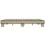 Sonoma oak metal engineered wood bed frame 150x200 cm by vidaXL, Beds and slatted bases - Ref: Foro24-3280233, Price: 121,24 ...