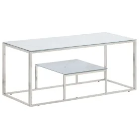 Silberner Couchtisch aus Edelstahl und gehärtetem Glas von vidaXL, Couchtisch - Ref: Foro24-350019, Preis: 106,33 €, Rabatt: %