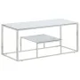 Mesa de centro plateada acero inoxidable y vidrio templado de vidaXL, Mesas de centro - Ref: Foro24-350019, Precio: 106,33 €,...