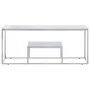 Mesa de centro plateada acero inoxidable y vidrio templado de vidaXL, Mesas de centro - Ref: Foro24-350019, Precio: 106,33 €,...