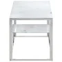 Mesa de centro plateada acero inoxidable y vidrio templado de vidaXL, Mesas de centro - Ref: Foro24-350019, Precio: 106,33 €,...