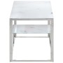 Silberner Couchtisch aus Edelstahl und gehärtetem Glas von vidaXL, Couchtisch - Ref: Foro24-350019, Preis: 107,50 €, Rabatt: %