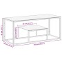 Silberner Couchtisch aus Edelstahl und gehärtetem Glas von vidaXL, Couchtisch - Ref: Foro24-350019, Preis: 107,50 €, Rabatt: %