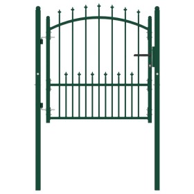 Zauntor aus grünem Stahl mit Stacheln 100x100 cm von vidaXL, Gartentore - Ref: Foro24-146393, Preis: 146,58 €, Rabatt: %