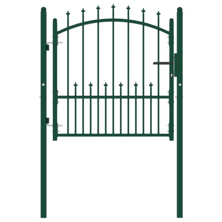 Zauntor aus grünem Stahl mit Stacheln 100x100 cm von vidaXL, Gartentore - Ref: Foro24-146393, Preis: 146,58 €, Rabatt: %