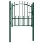 Green steel fence gate with spikes 100x100 cm by vidaXL, garden gates - Ref: Foro24-146393, Price: 143,31 €, Discount: %
