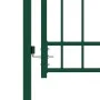 Green steel fence gate with spikes 100x100 cm by vidaXL, garden gates - Ref: Foro24-146393, Price: 143,31 €, Discount: %